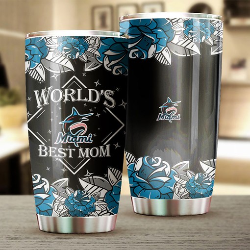 Miami Marlins World's Best Mom Edition MLB Tumbler - Personalized Design - Image 2