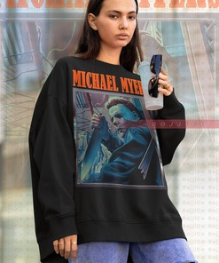 Michael Myers Retro Horror Sweatshirt - Halloween Vintage Sweater