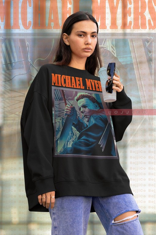 Michael Myers Retro Horror Sweatshirt - Halloween Vintage Sweater