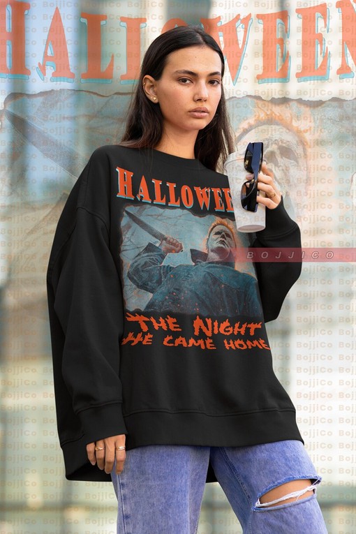 Michael Myers The Night He Came Home Sweatshirt - Retro Horror Movie Sweater
