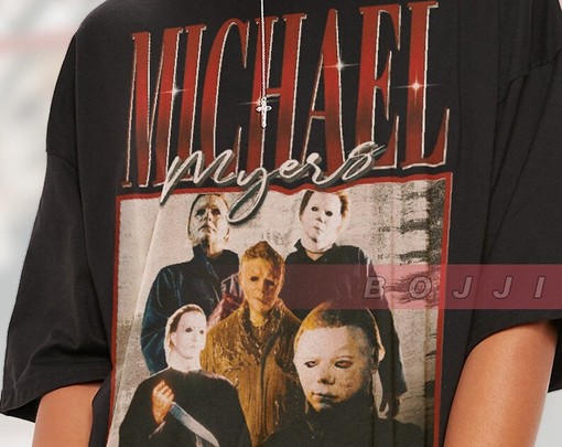 Michael Myers and Jason Voorhees Horror Shirt - Homage Tshirt with Friday the 13th and Stranger Things Themes - Image 2