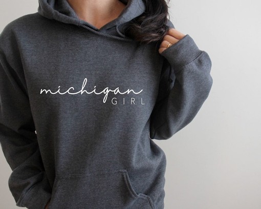 Michigan Girl Hoodie and Other Great Gifts for Fans of The Great Lakes State, Michigan Hoodie with Sport Shirts Unisex - Image 2
