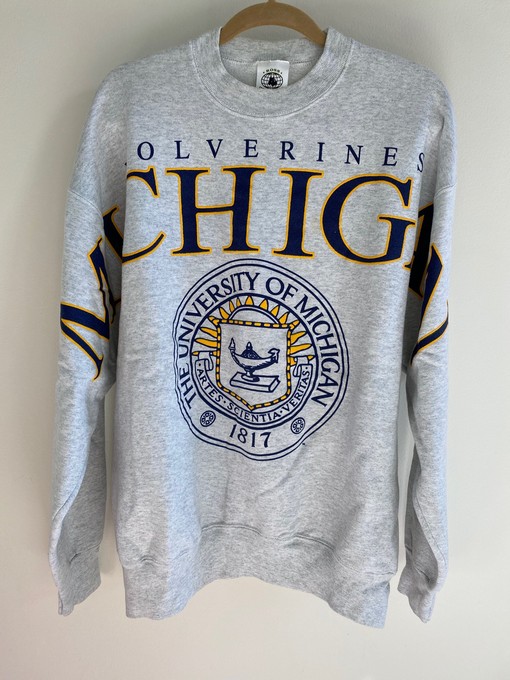 Michigan Spellout Crewneck Sweatshirt - The Ultimate Michigan Wolverines NCAA Apparel