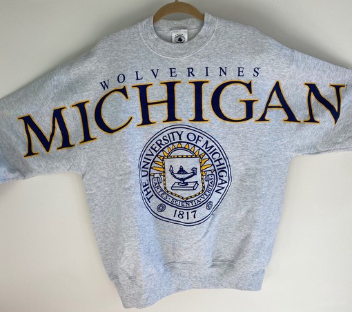 Michigan Spellout Crewneck Sweatshirt - The Ultimate Michigan Wolverines NCAA Apparel - Image 2
