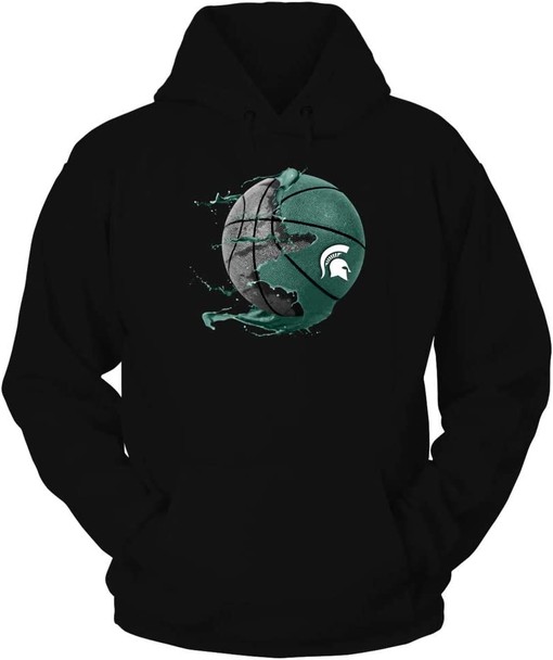 Michigan State Basketball Ripped Off Shirt Hoodie - Image 2