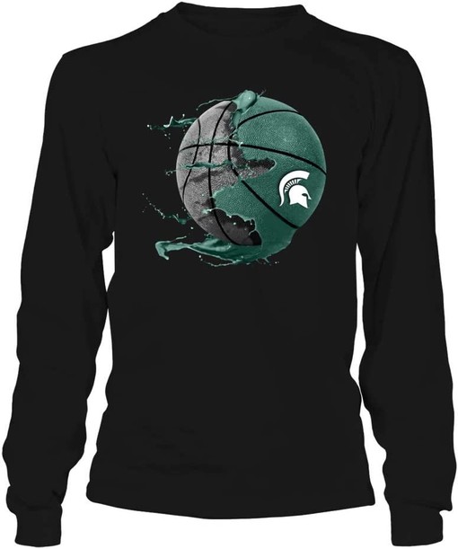 Michigan State Basketball Ripped Off Shirt Hoodie - Image 3