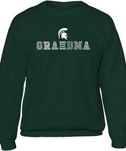 Michigan State Patterned Grandma Design Sweatshirt for Spartan Fans