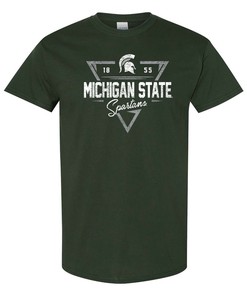 Michigan State Spartans Faded Retro Basketball Vintage NCAA Shirt