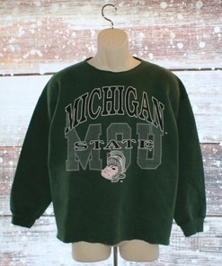 Michigan State Spartans Msu Sweatshirt, Vintage 90's Michigan State University Spartans Hoodie, College Shirts for Women