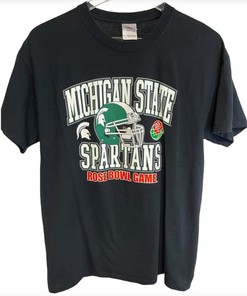 Michigan State Spartans Rose Bowl Shirt, Vintage 90's MSU Spartans T-Shirt for NCAA Shirts Fans