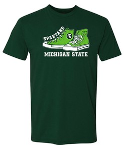 Michigan State Spartans Shadow Stretch Block State University Shirt, NCAA Shirts Women