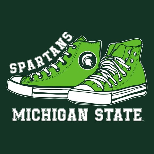 Michigan State Spartans Shadow Stretch Block State University Shirt, NCAA Shirts Women - Image 2