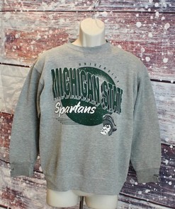 Michigan State Spartans Sweatshirt or Hoodie, Vintage 90's MSU Spartans Shirt for NCAA Shirts Fans