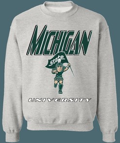 Michigan State Spartans Vintage NCAA Sweatshirt and Hoodie - College Shirts and NCAA Shirts for Men and Women