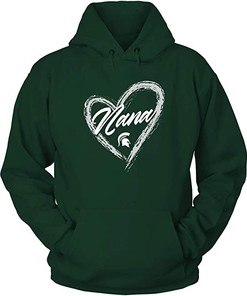 Michigan State Team Logo Heart Shape Nana Shirt for Spartan Fans