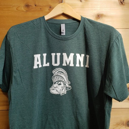 Michigan State University MSU Alumni Short Sleeve Shirt with Gruff Sparty Logo, NCAA Shirts for Men