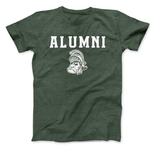 Michigan State University MSU Alumni Short Sleeve Shirt with Gruff Sparty Logo, NCAA Shirts for Men - Image 2