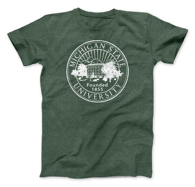 Michigan State University Spartans Official Seal Shirt, MSU Fan Apparel with College Shirts for Women
