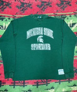Michigan State University Thermal Long Sleeve Shirt - Vintage Style and NCAA Shirts for Men and Women