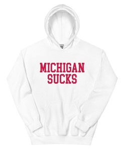Michigan Sucks Ohio State Rivalry Hoodie Sweatshirt Shirt with NCAA Shirt Print
