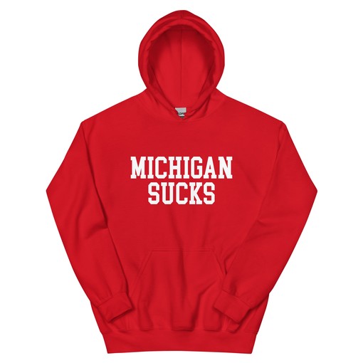 Michigan Sucks Ohio State Rivalry Hoodie Sweatshirt Shirt with NCAA Shirt Print - Image 3