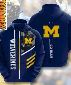 Michigan Wolverines All Over Print Hoodie with Unique Graphic Design