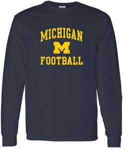 Michigan Wolverines Arch Logo Wrestling Crewneck Shirt for All Sports Enthusiasts