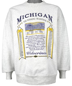 Michigan Wolverines Crew Neck Sweatshirt, 1994 Vintage NCAA Shirt - Unisex Sport Sweatshirt Hoodie Gift