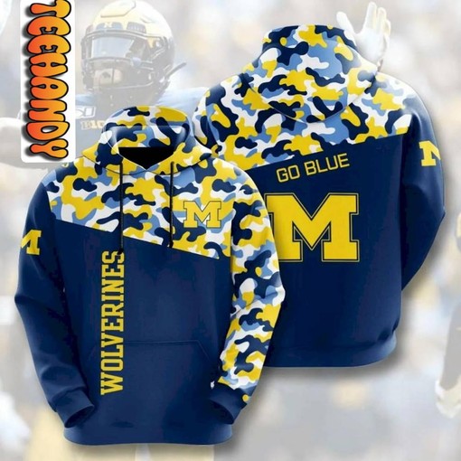 Michigan Wolverines Customizable All Over Print Sport Hoodie