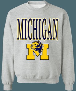 Michigan Wolverines Vintage NCAA Heavyweight Sweatshirt and Hoodie - College Shirts and NCAA Shirts for Men and Women