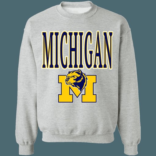 Michigan Wolverines Vintage NCAA Heavyweight Sweatshirt and Hoodie - College Shirts and NCAA Shirts for Men and Women