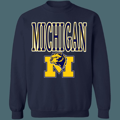 Michigan Wolverines Vintage NCAA Heavyweight Sweatshirt and Hoodie - College Shirts and NCAA Shirts for Men and Women - Image 2