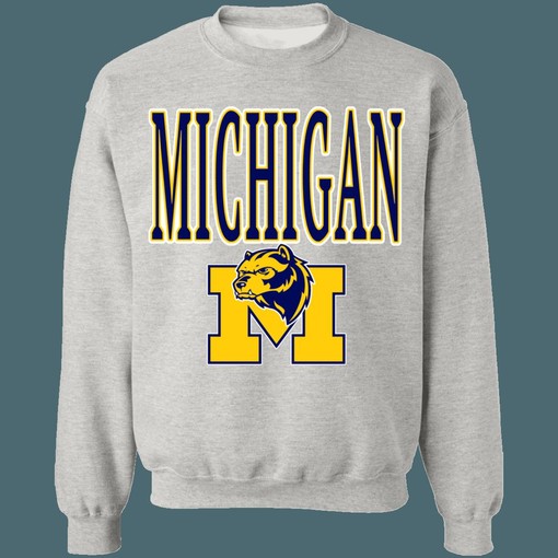 Michigan Wolverines Vintage NCAA Heavyweight Sweatshirt and Hoodie - College Shirts and NCAA Shirts for Men and Women - Image 3