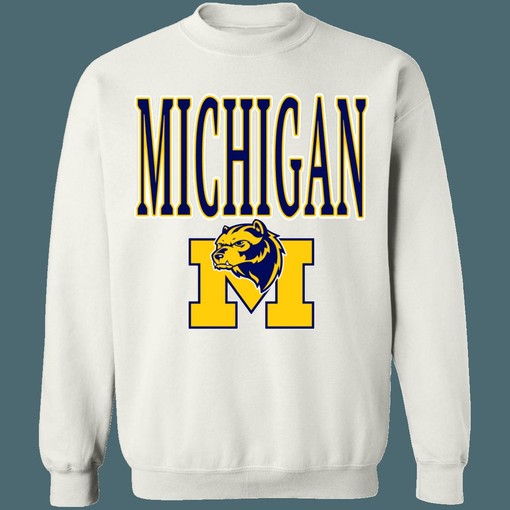 Michigan Wolverines Vintage NCAA Heavyweight Sweatshirt and Hoodie - College Shirts and NCAA Shirts for Men and Women - Image 4