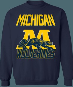 Michigan Wolverines Vintage NCAA Sweatshirt and Hoodie - College Shirts and NCAA Shirts for Men and Women
