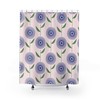 Mid Century Floral Shower Curtain | 70s Style Bath Curtain | Large 71-inch Curtain | College Dorm Bathroom Decor