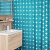 Mid Century Modern Atomic Diamonds Shower Curtain for Retrowave Bathroom Accessory and MCM Fans