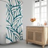 Mid Century Modern Botanical Shower Curtain - Abstract with Foliage and Tropical Design