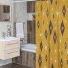 Mid Century Modern Inspired Shower Curtain, Vintage Bathroom Accessory