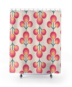 Mid Century Modern Minimalist Luxury Shower Curtain for College Dorms
