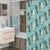 Mid Century Modern Shower Curtain, Atomic Star Design, Retro Bathroom Accessory