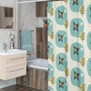 Mid Century Modern Shower Curtain, Retro Bathroom Accessory