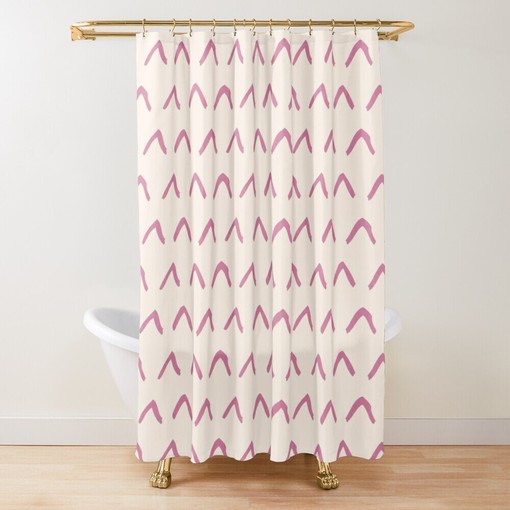 Mid-Century Abstract Boho Shower Curtain - Trendy and Eco-Friendly Waterproof Material - Image 4