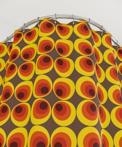 Mid-Century Op Art Retro Shower Curtain, Abstract Geometric Bath Decor Hippie Gift