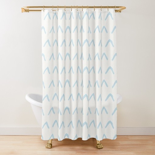 Mid-Century Sunset Shower Curtain - Trendy Boho Abstract Patterns for Eco-Friendly Bath Decor - Image 3