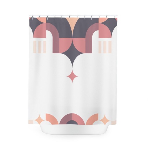 Mid-century Tribal Shower Curtain | Primitive but Fashionable | Vintage Bathroom Shower Curtains - Image 4