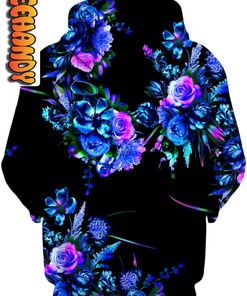 Midnight Garden Unisex Floral All Over Print 3D Hoodie