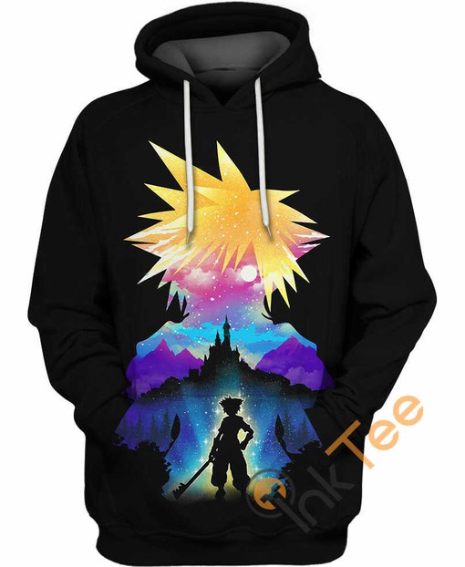 Midnight Sora Kingdom Hearts All Over Print Hoodie 3D with Custom Graphics