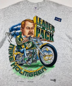 Mike Holmgren Caricature Green Bay Packers Vintage Graphic T-Shirt Sweatshirt Gift For NFL Fans