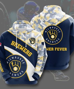 Milwaukee Brewers 3D Hoodie with Personalized All Over Print Design - Perfect for Fans